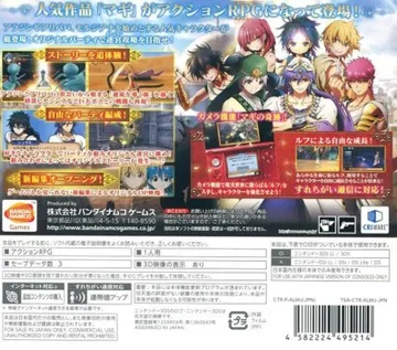 Magi - Hajimari no Meikyuu (Japan) box cover back